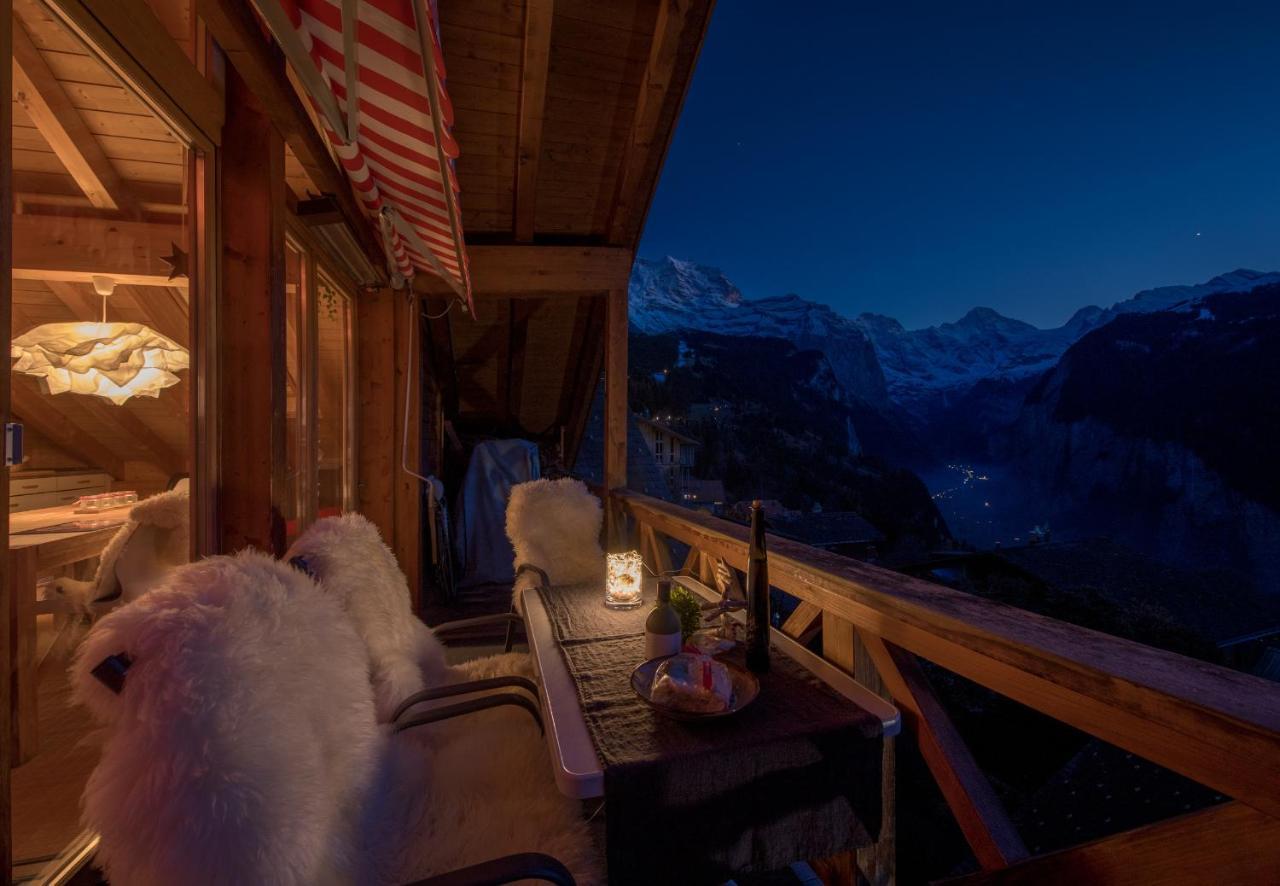 Chalet Rose Penthouse Wengen Bagian luar foto