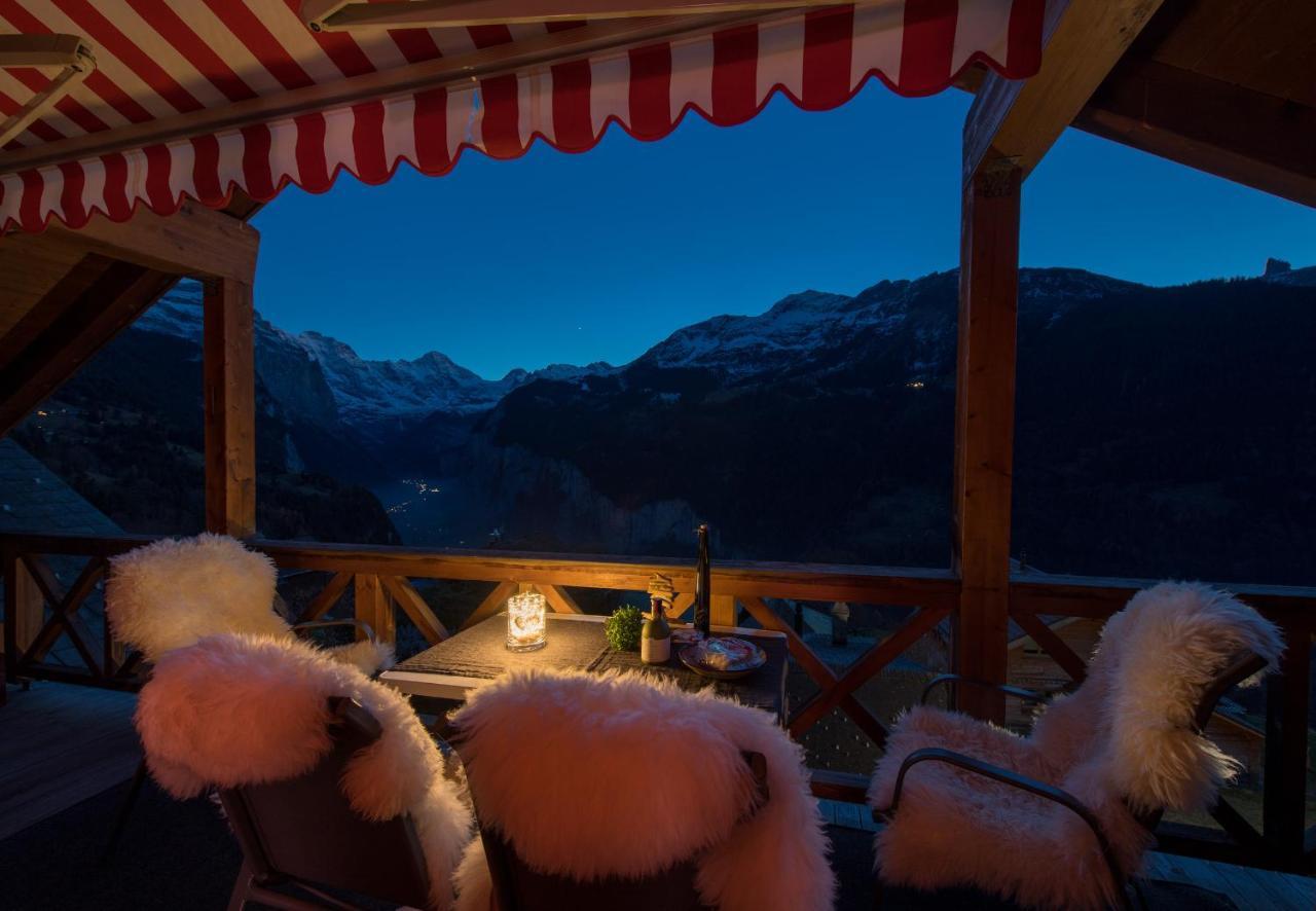 Chalet Rose Penthouse Wengen Bagian luar foto