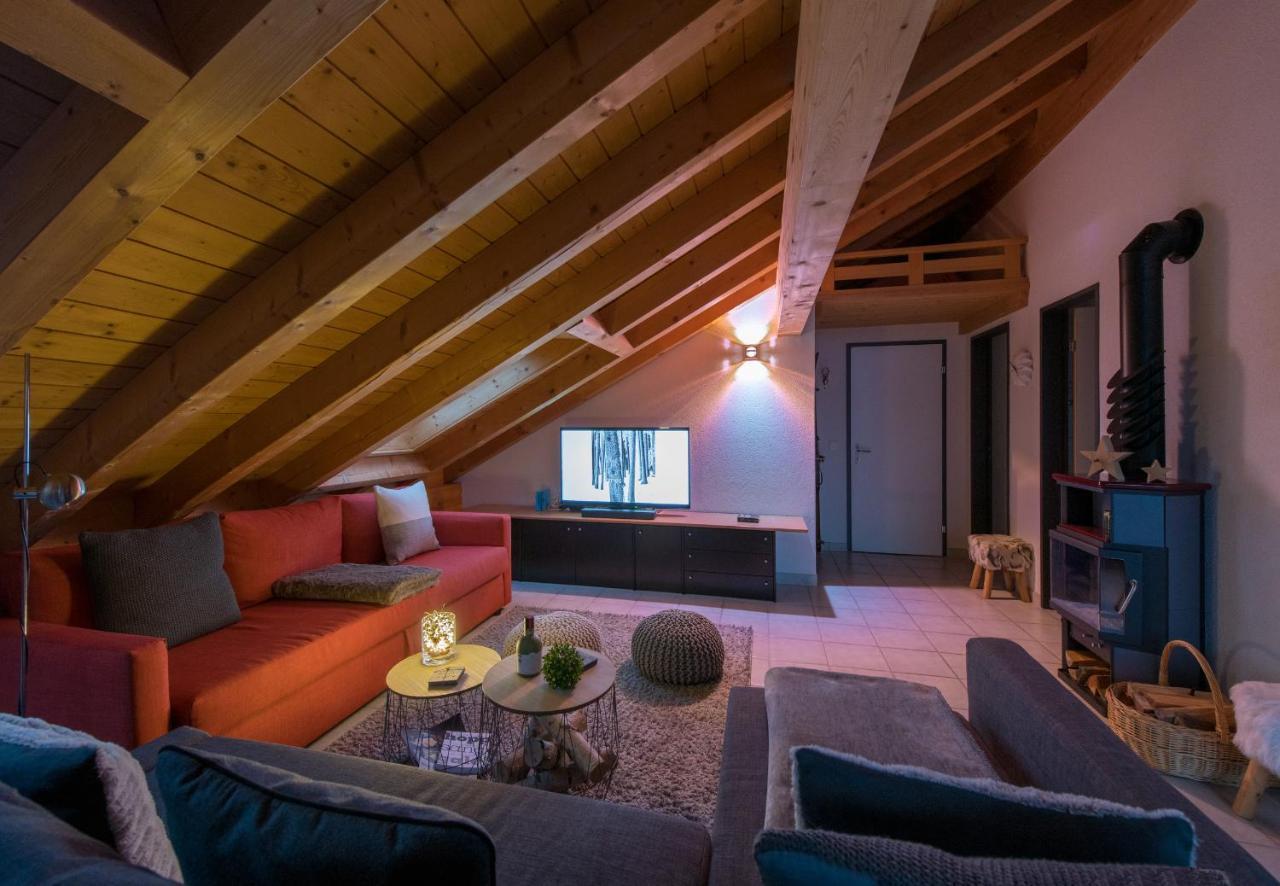 Chalet Rose Penthouse Wengen Bagian luar foto