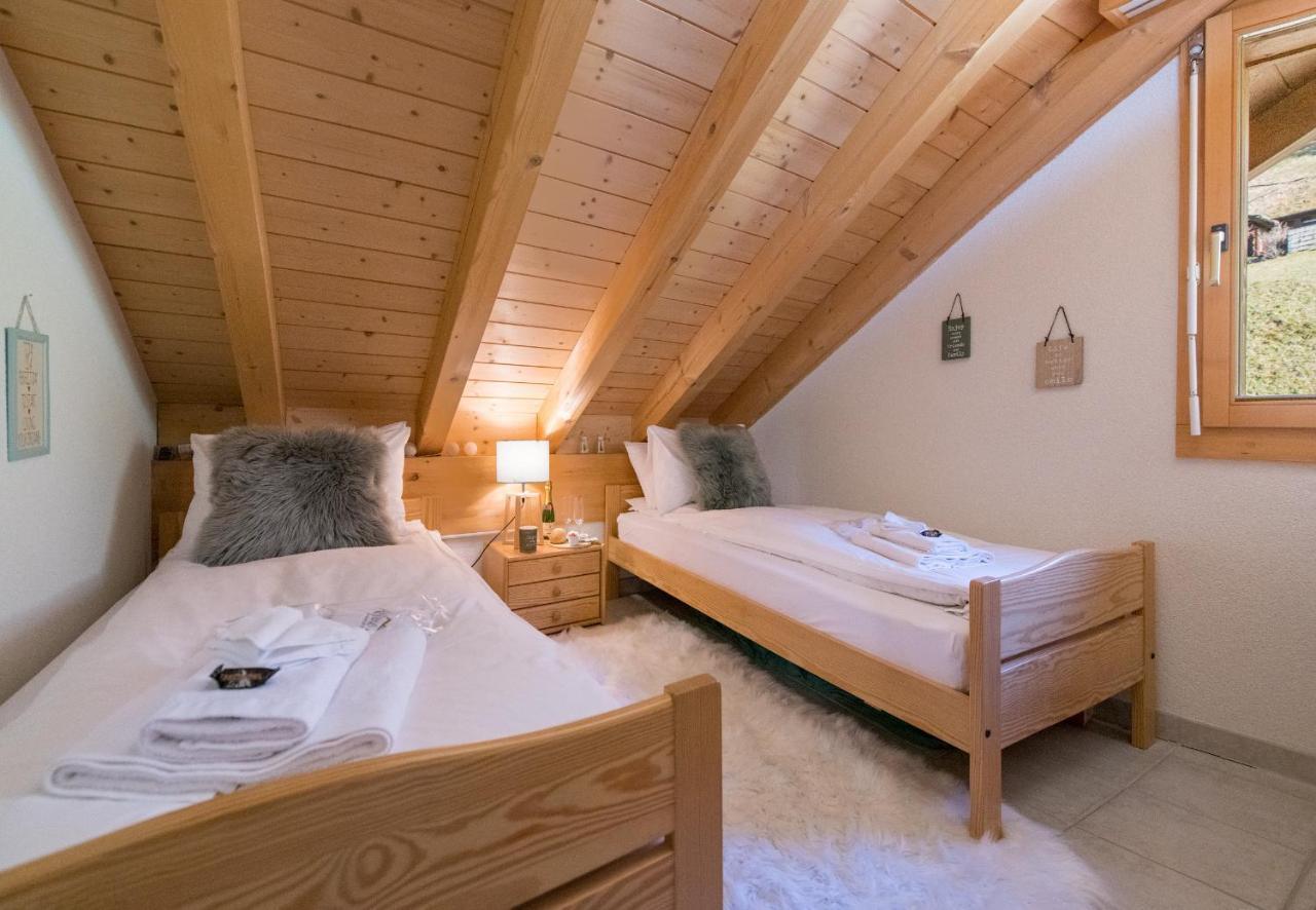 Chalet Rose Penthouse Wengen Bagian luar foto