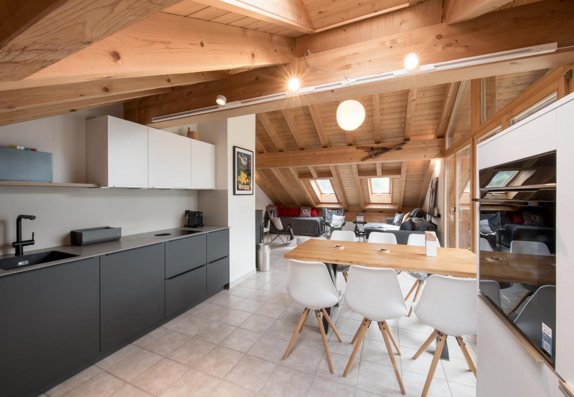 Chalet Rose Penthouse Wengen Bagian luar foto