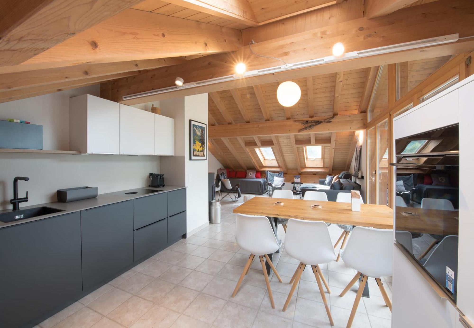 Chalet Rose Penthouse Wengen Bagian luar foto