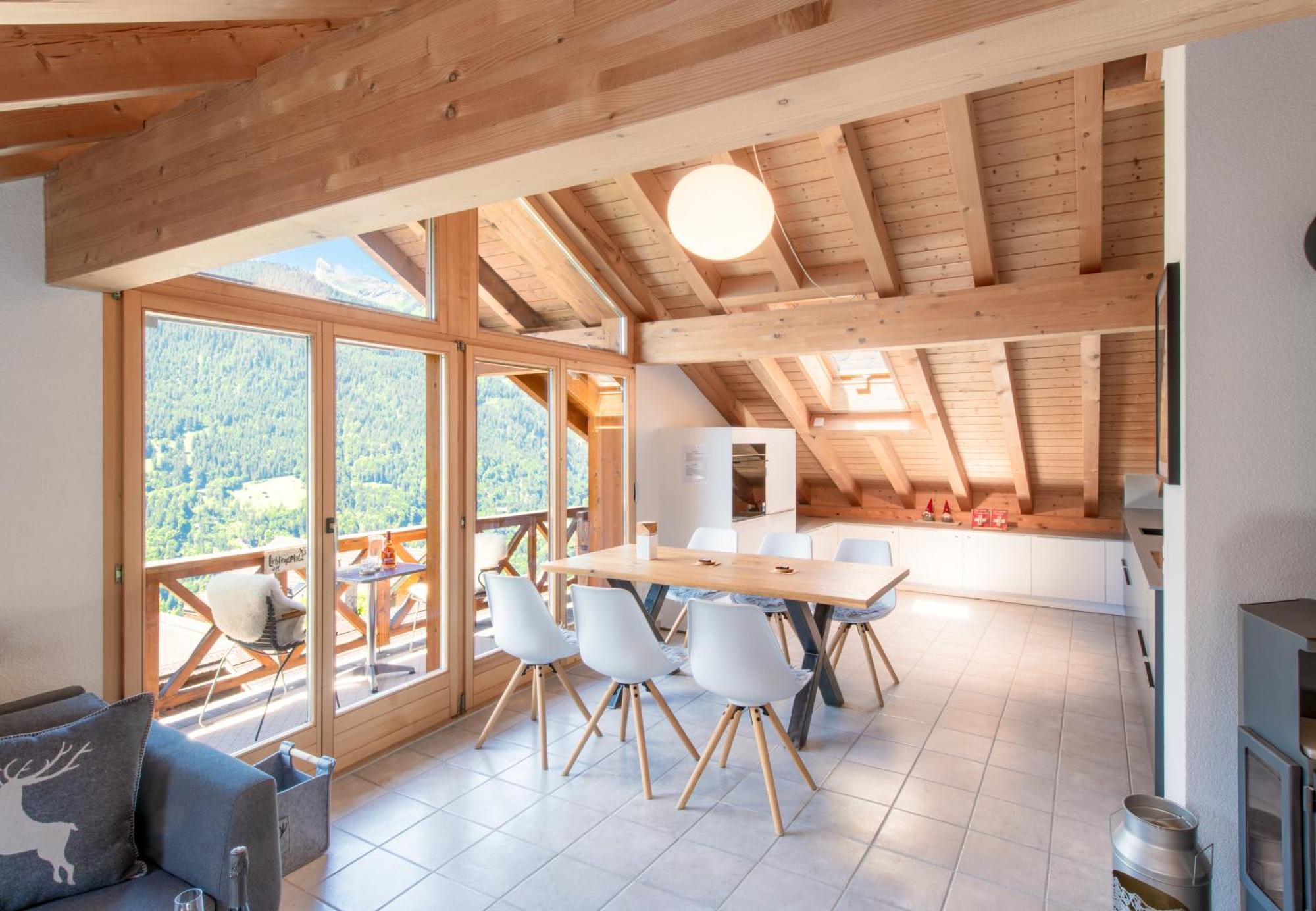 Chalet Rose Penthouse Wengen Bagian luar foto